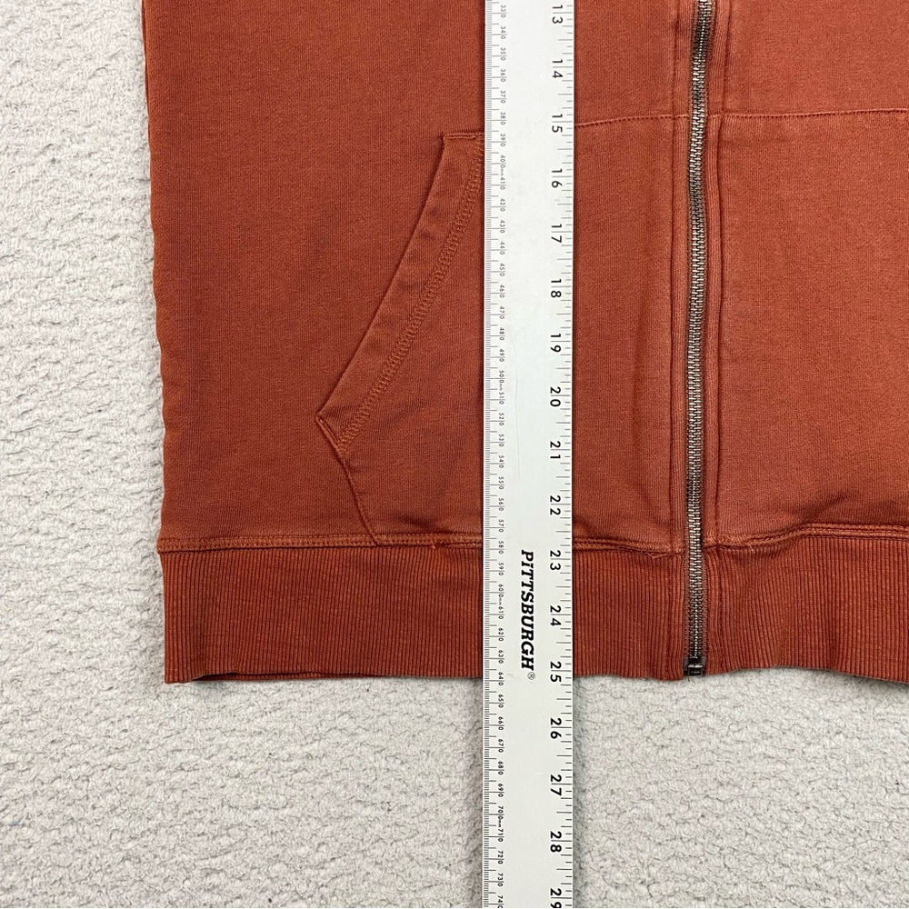 Pact Organic Cotton Hoodie Men's Size M Full Zip Sweatshirt Brick Color Medium * - Picture 6 of 15